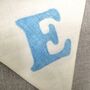 Baby Blue Bunting, New Baby Nursery Gift, Cream And Blue Personalised Bedroom Wall Banner, thumbnail 2 of 10