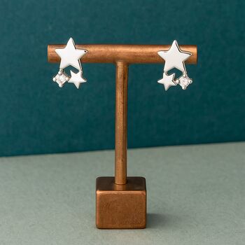 21st Birthday Sterling Silver Star Stud Earrings, 4 of 7