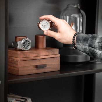 Watch Display Case For Men Christmas Gift Walnut, 2 of 7