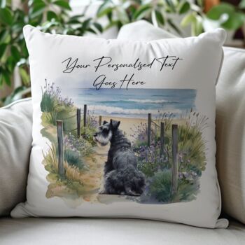 Personalised Schnauzer Dog Beach Walk Collection, 4 of 8