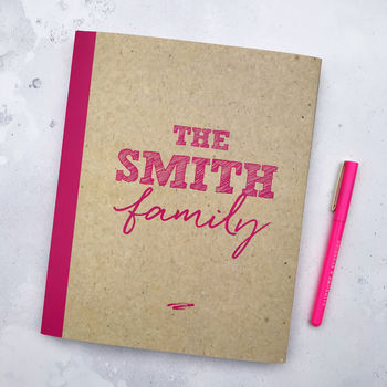 Family Activity And Memory Book In Hot Pink, 5 of 12
