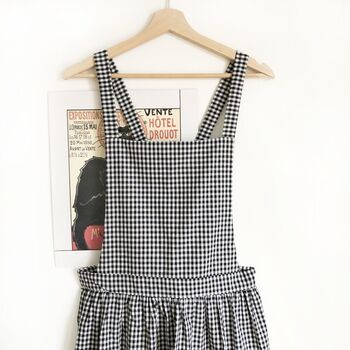 Personalised 100% Cotton Gingham Pinafore Apron, 3 of 7