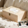 Personalised Wedding Blush Flowers Large Wooden Keepsake Box, thumbnail 1 of 3
