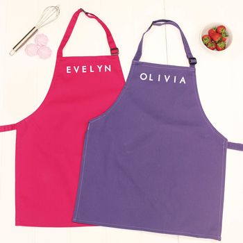 Personalised Kids Apron Set With Name, 5 of 9