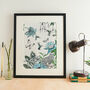 Leopard And Flowers Giclee Art Print, thumbnail 1 of 2