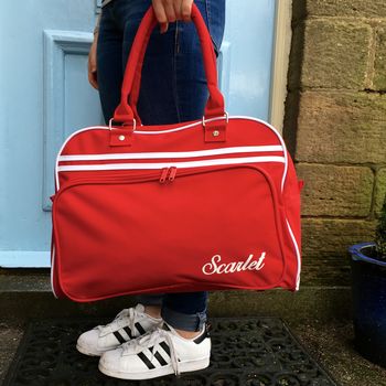 Retro Style Personalised Weekend Bag, 3 of 7