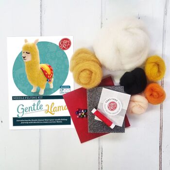 Gentle Llama Needle Felting Kit, 2 of 2