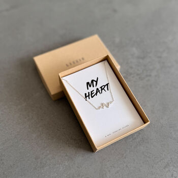 My Heart Sterling Silver Heartbeat Necklace – Meaningful Gift For Her, 2 of 6