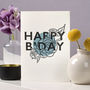 'Happy B'day' Letterpress Card, thumbnail 1 of 4