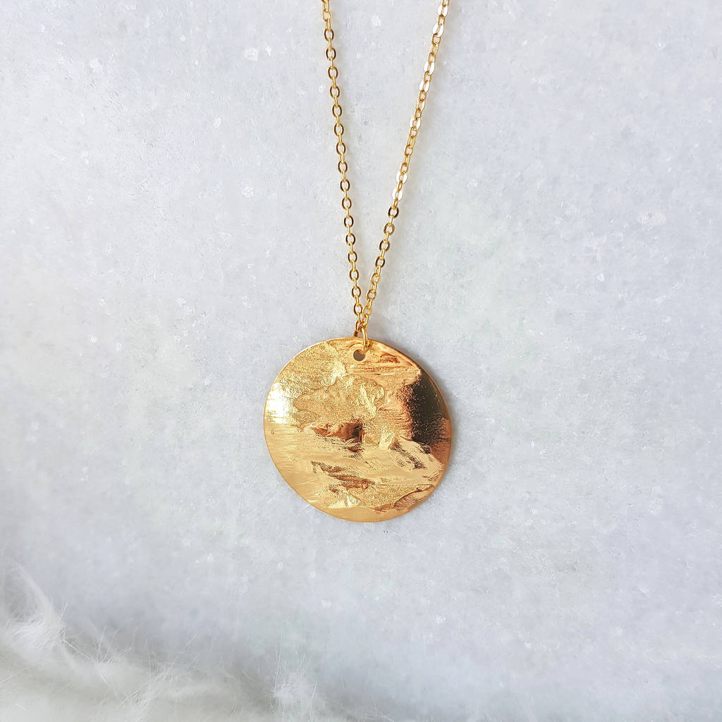 gold layered disc necklace by misskukie | notonthehighstreet.com