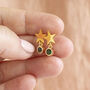 Gold Plated Star Birthstone Earrings, thumbnail 3 of 12
