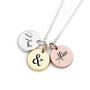 Personalised Couples Disc Necklace, thumbnail 2 of 2