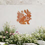 Floral Bunny Metal Wall Art For Garden Decor And Rabbit Lovers, thumbnail 1 of 10