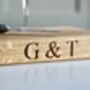Engraved Oak G And T Cutting Board, thumbnail 2 of 3