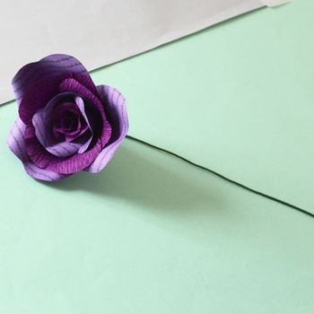 Personalised Purple Paper Rose, 5 of 5