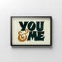 You And Me Print, Romantic Print, thumbnail 3 of 8