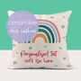 Personalised Rainbow Cushion, Thinking Of You Gift, thumbnail 1 of 3