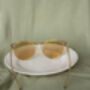 Delicate Rounded Classic Sunglasses In Beige, thumbnail 2 of 4