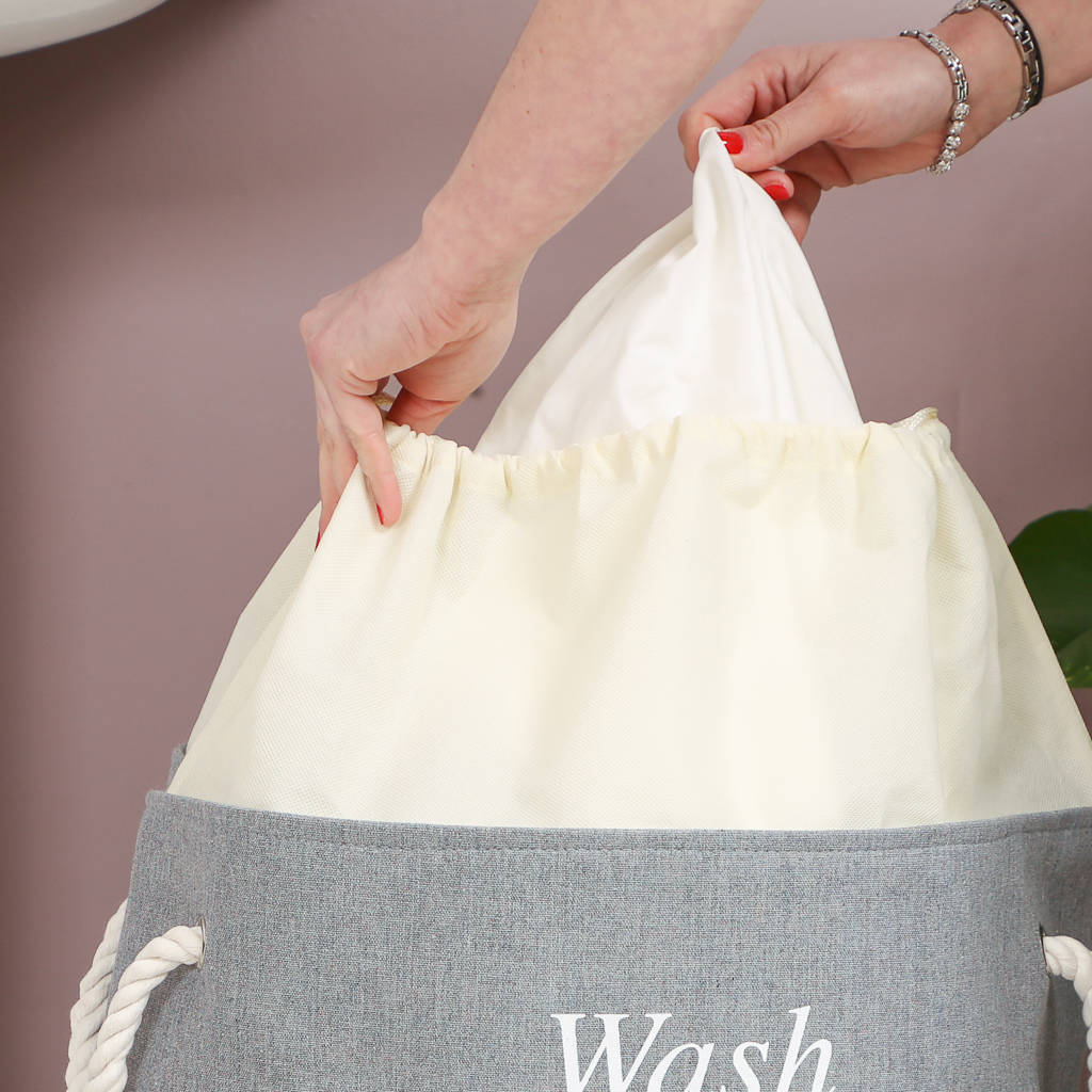 personalised laundry service washing bag by dibor