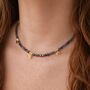 Boho Gemstone Beaded Choker Necklace, thumbnail 1 of 4