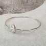 Sterling Silver Bangle With Geometric Charms, thumbnail 5 of 10