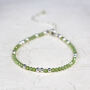 Skinny Peridot Bracelet Gold Or Silver, thumbnail 2 of 12