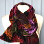 Hand Printed Velvet Scarf Daisy Ginkgo, thumbnail 4 of 4