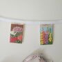 French Flower Seed Packet Fabric Bunting Decoration, thumbnail 3 of 9