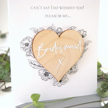 Personalised Keepsake Heart Bridesmaid Card, 10 of 10