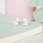Sterling Silver Floral Cluster Stud Earrings, thumbnail 1 of 5