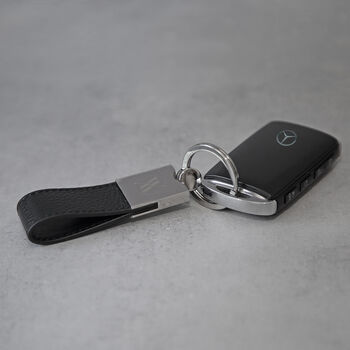 Black Leather Key Chain, 2 of 7