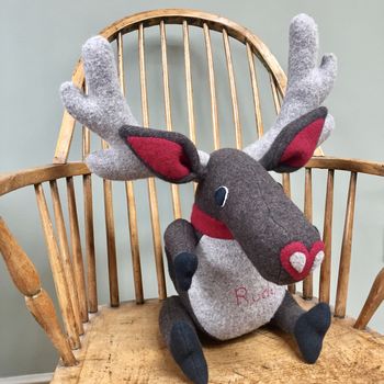 Reindeer Soft Toy Large And Personalised, 2 of 10