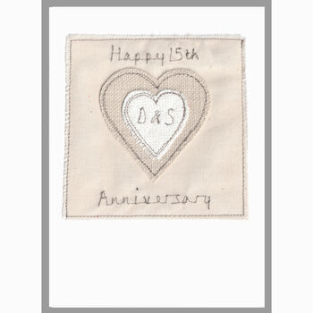 Personalised 15th Crystal / 30th Pearl Anniversary Card, 8 of 10