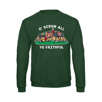 Funny Rugby Unisex Christmas Jumper, 5 of 7