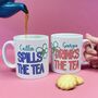 Drink The Tea Spill The Tea Matching Mugs For Besties, thumbnail 1 of 2
