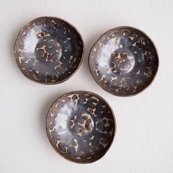 Handmade Gold Leopard Print Ceramic Ring Dish, 7 of 7
