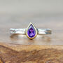 Solid Gold And Silver Amethyst Alice Ring, thumbnail 1 of 7