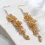 Champagne Gold Crystal Earrings, thumbnail 1 of 3