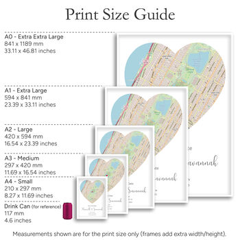 Where Our Journey Began Personalised Map Print Anniversary Gift, 8 of 12