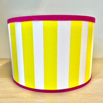 Carnival Lampshade In Sunshine Yellow Stripe, 4 of 4