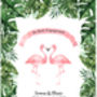 Personalised Engagement Flamingo Canvas Print, thumbnail 2 of 3