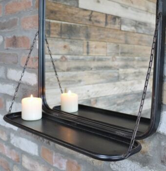 Metal Wall Mirror With Shelf, 3 of 3