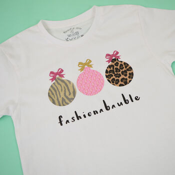 'Fashionabauble' Kids Christmas T Shirt, 2 of 3