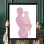 Custom Pet Portrait Mum Dad Cat Dog Art Print, thumbnail 1 of 11