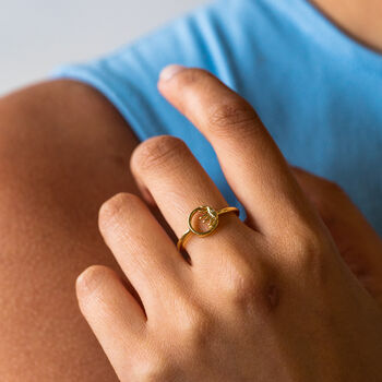 Gold Filled Adjustable Stacking Sun Ring, 3 of 8