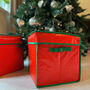 Set Of Two Xmas Bauble Storage Boxes And Gift Wrap Bags, thumbnail 1 of 7