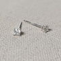 Tiny Crystal Stone Stud Earrings, thumbnail 2 of 5