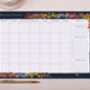 Navy Floral Monthly Desk Planner Pad, thumbnail 1 of 4