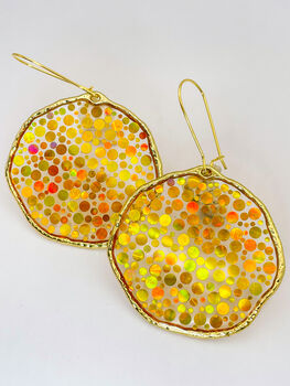 Statement Disco Necklace With Gold Glitter, 5 of 12