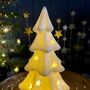Medium White Porcelain Christmas Tree With Lights, thumbnail 2 of 5
